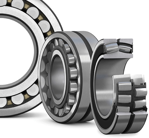 A high proportion of bearings used in paper-making machines are spherical roller bearings, which can accommodate considerable radial loads in combination with axial loads. They also permit misalignment between shaft and housing, which is especially important for paper machines where bearings are mounted in separate housings far apart.