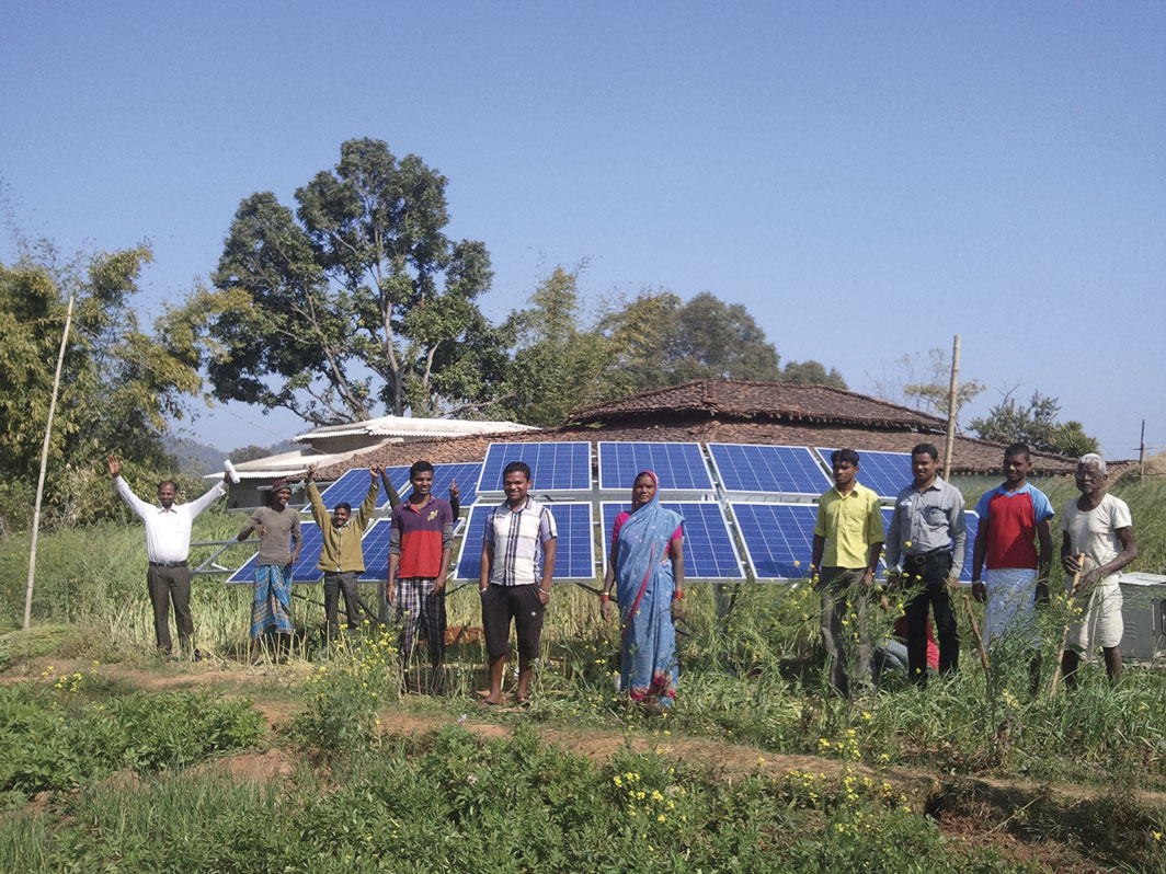 Image 1. Rural farmers in India rely on solar drives to power irrigation pumps. The technology is spreading into the Middle East and Africa markets.  (Image and graphic courtesy of ABB)