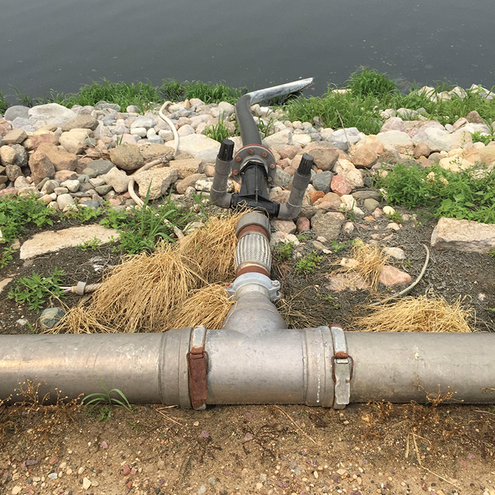 Image 1. Specialized injectors use the laws of physics to efficiently oxygenate water without any moving parts. The pressure differential between the water entering the injector and that of the water exiting the injector (pictured) draws air into the system, where it mixes with the stream. (Images and graphics courtesy of Mazzei Injector Company LLC)