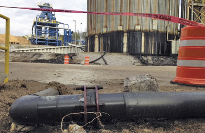 submersible pump moved water up the 70 feet of elevation