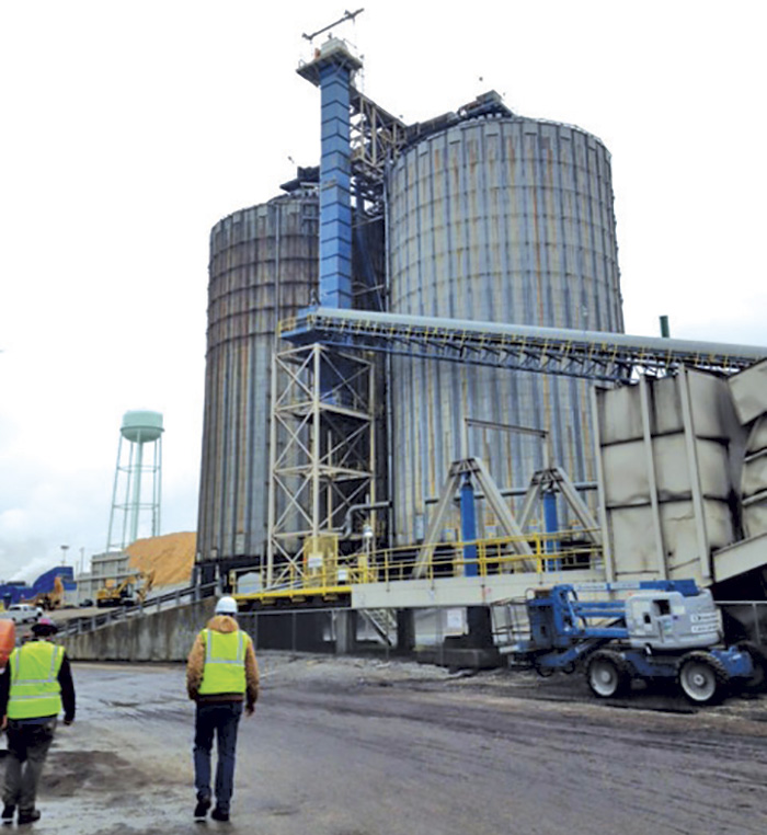 one of the energy plant’s silos