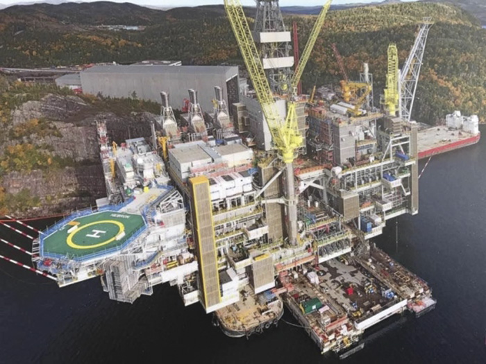 ExxonMobil’s Hebron platform’s topside facility