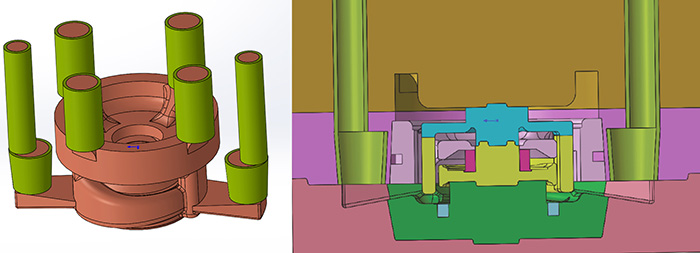 Gating and risers design and sand mold design