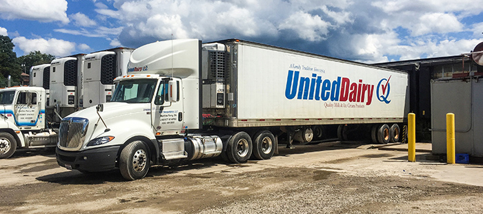 United Dairy bottles milk from family farms located within 100 miles of the plant.