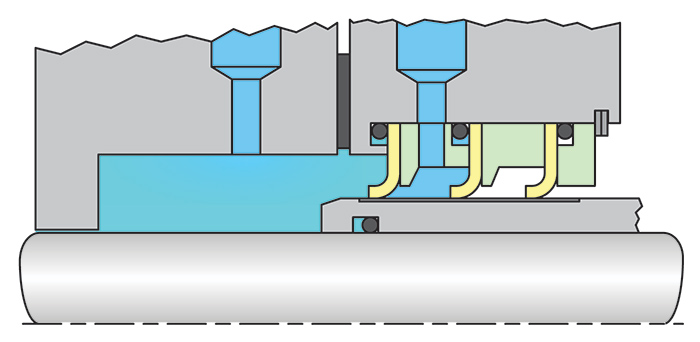 Triple lip seal cartridge with intermediate lubricant