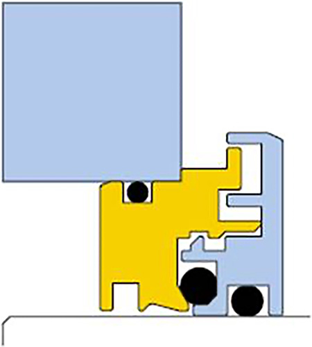 Bearing housing protector seal with an axially or diagonally moving O-ring 