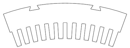 Large motor segmented stator lamination