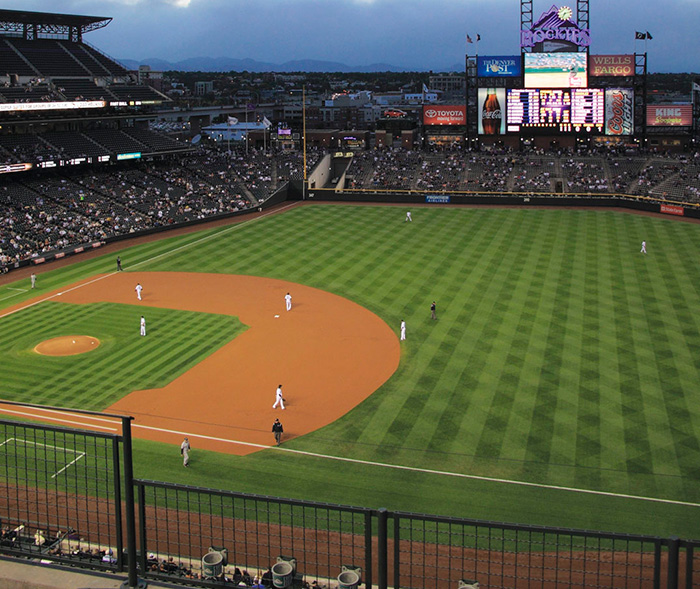 Mlb Colorado Rockies Baseball Field Metal Panel : Target