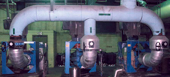 Location of the ultrasonic flow meters