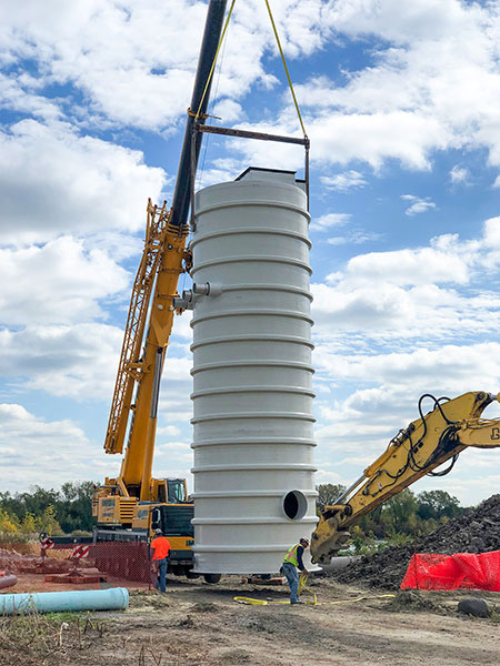 IMAGE 4: Installation of reinforced polymer wet well