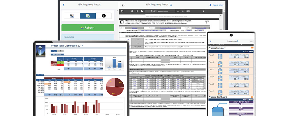 IMAGE 1: Automated reporting solutions streamline regulatory compliance—like the EPA’s new PFAS regulation—by collecting data from various sources like SCADA, LIMS and manual entry. (Images courtesy  of SmartSights)