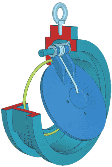 IMAGE 1: Cut-section of a single disc swing check, wafer style (Images courtesy of Titan Flow Control)