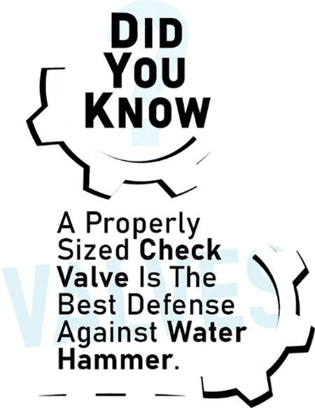 IMAGE 2: A properly sized check valve is the best defense against water hammer. 