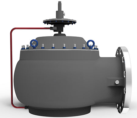 IMAGE 2: Pilot-operated pressure relief valve for LNG services, 3D render