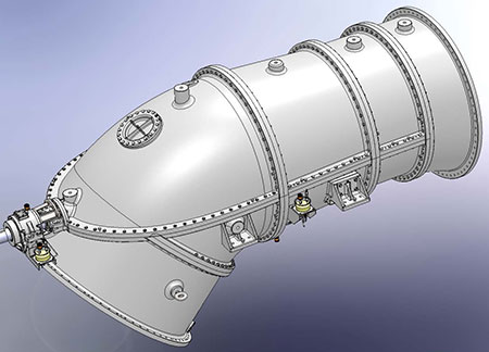 IMAGE 3: Four 152-inch horizontal propeller  pumps refurbished using trending, ODS, EMA and MAV diagnostics