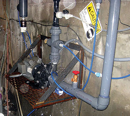 IMAGE 2: A mag drive pump caused a fluid rupture in a hazardous chemical application, putting workers at great risk.