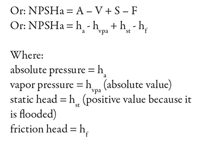 NPSHa equation 2