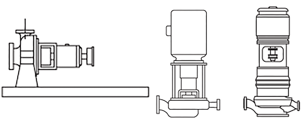 IMAGES 1-3: OH2 (top), OH3 (bottom left) and OH6 (bottom right) type pumps