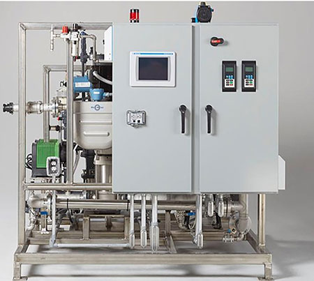 IMAGE 1: A chemical metering skid delivers precise and reliable dosing of process fluids using a mass Coriolis flow meter for real-time measurement and verification. The integrated control panel automates regulation, monitoring and data logging to maintain consistent performance. This system simplifies installation while ensuring accuracy, safety and efficiency in chemical dosing applications. (Images courtesy of Crane Engineering)