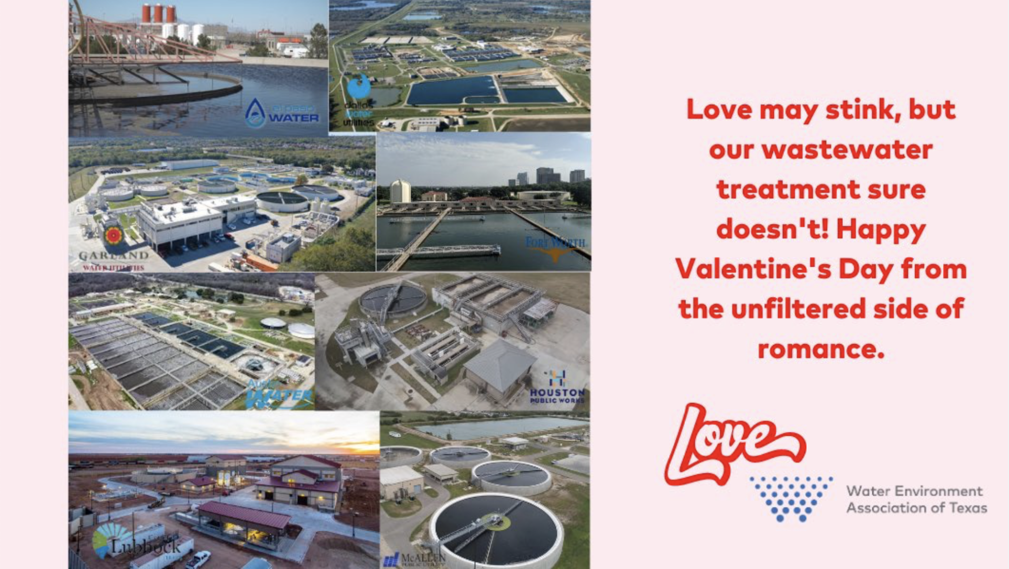 Valentine card about wastewater treatment