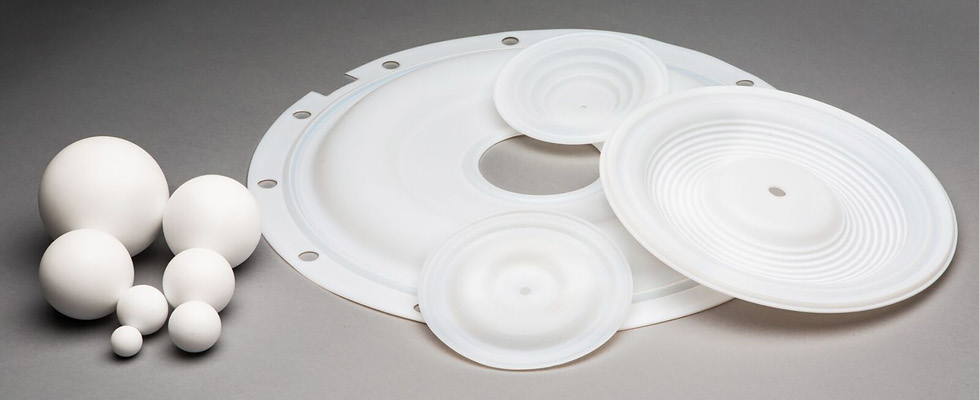 IMAGE 1: Custom engineered and machined high-performance polymer diaphragms and balls (Image courtesy of CDI Products)