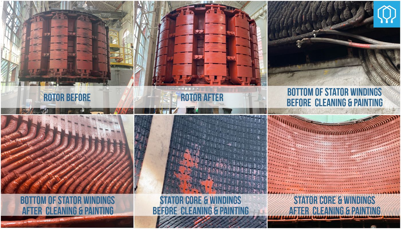 IMAGE 2: Before and after photos of dry ice blasting