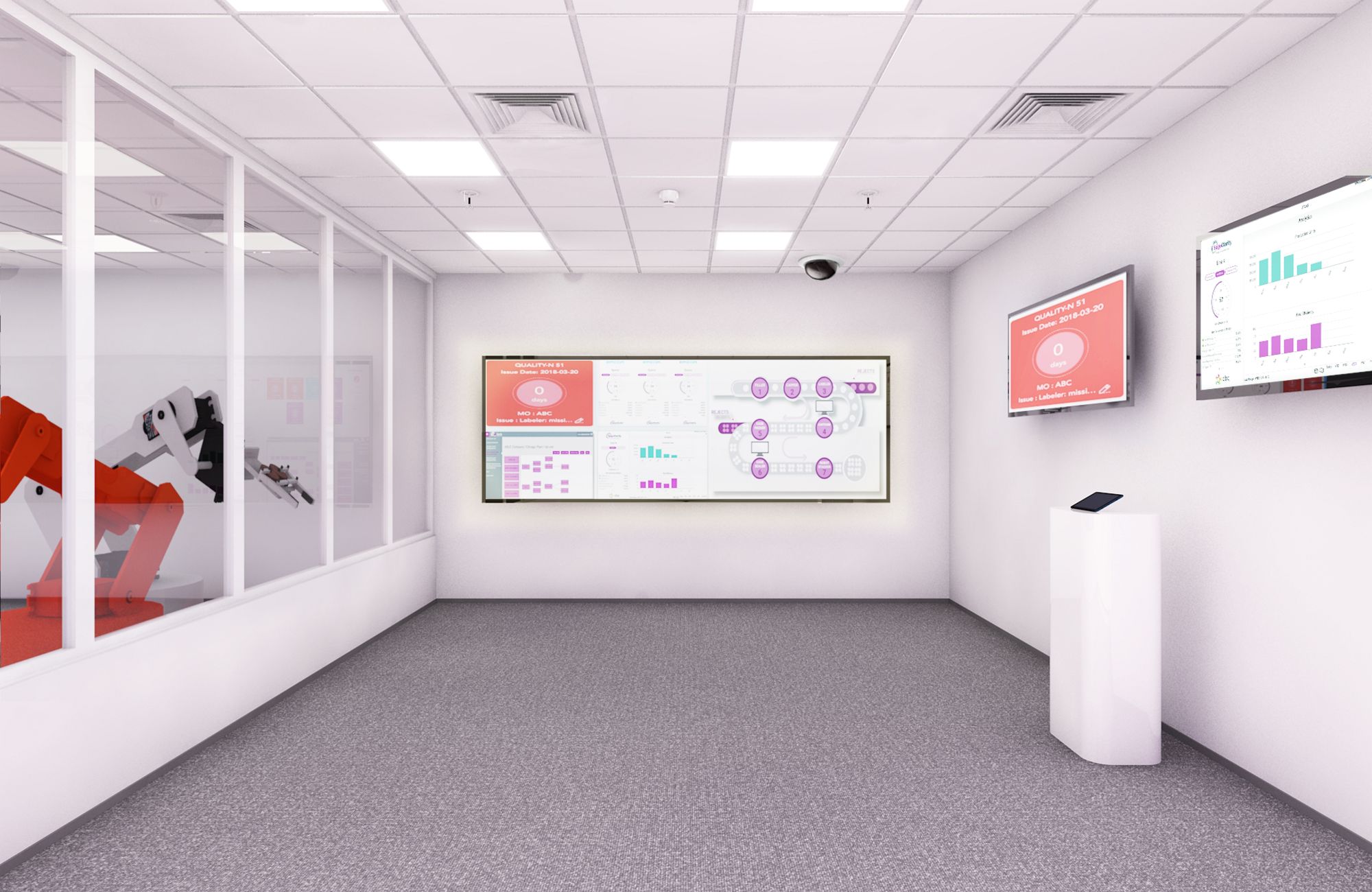 IMAGE 2: A digital transformation huddle room with real-time data