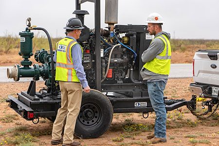 IMAGE 2: When it comes to construction  site dewatering, there is a lot riding on proper  pump selection.