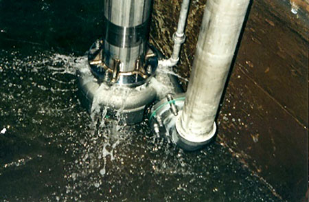 IMAGE 1: Built-in bypass in vertical pump (Images courtesy of High Temperature System Designs)