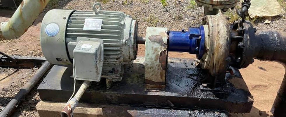 Pump pulled from “bone yard” before and after installation