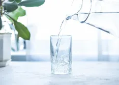 glass of drinking water